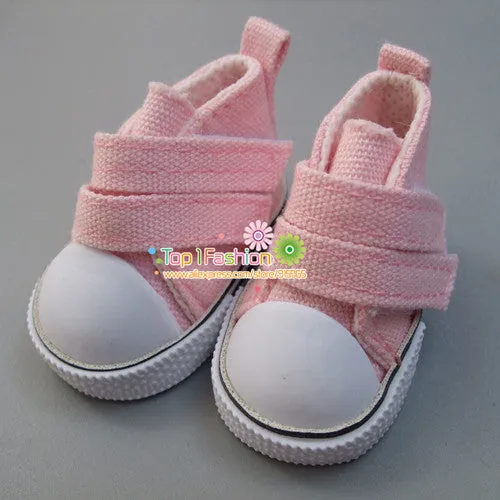 Free shipping 5cm doll shoes Denim Canvas Mini Toy Shoes1/6 Bjd For Russian Tilda Doll Sneackers