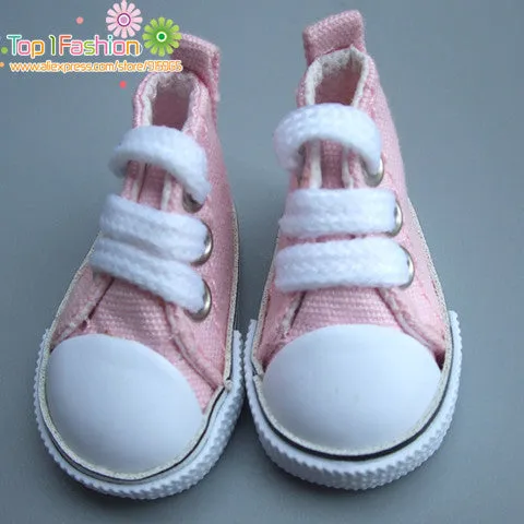 Free shipping 5cm doll shoes Denim Canvas Mini Toy Shoes1/6 Bjd For Russian Tilda Doll Sneackers