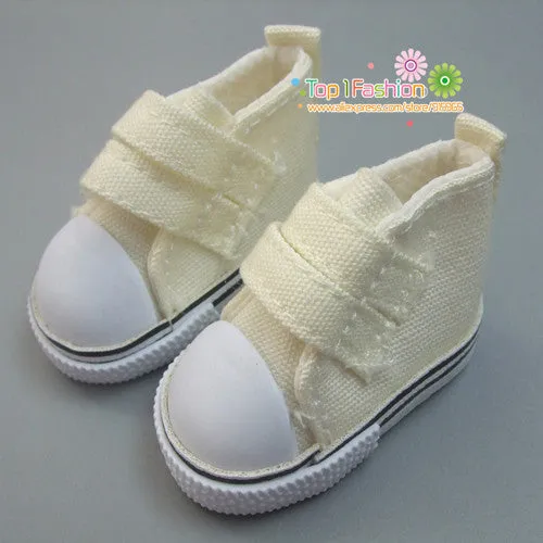 Free shipping 5cm doll shoes Denim Canvas Mini Toy Shoes1/6 Bjd For Russian Tilda Doll Sneackers