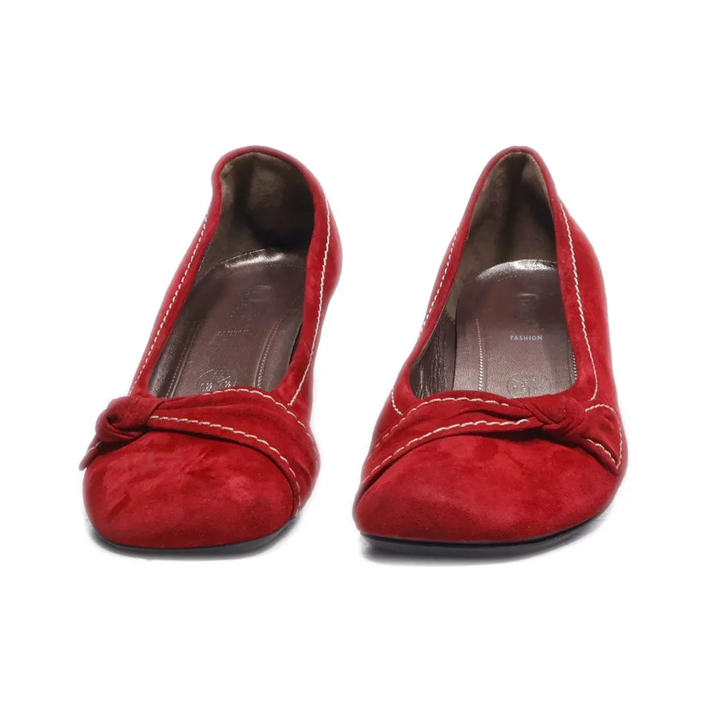 Gabor Mid-Heel Shoes Suede Red Colour For Women