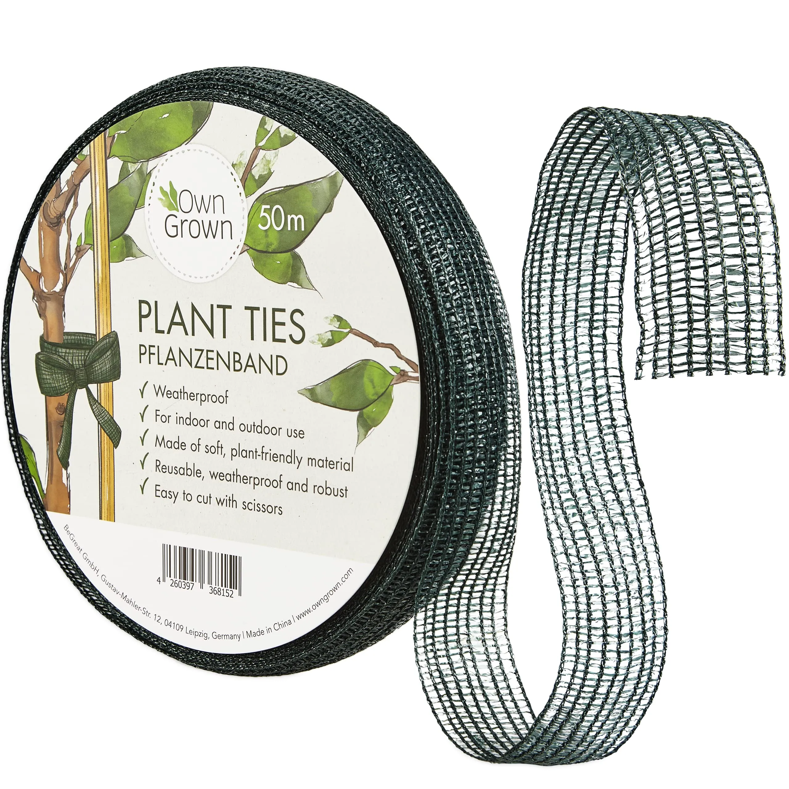 Garden Netting: 164ft Dark Green Plant Ties As Weatherproof Climbing Plant