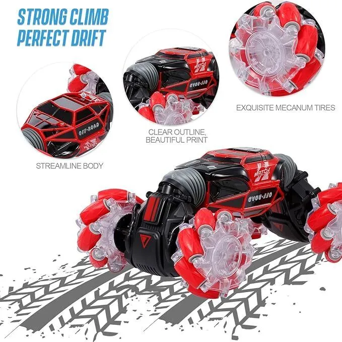 Gesture Sensing Double-Side RC Stunt Car w/ Light & Music