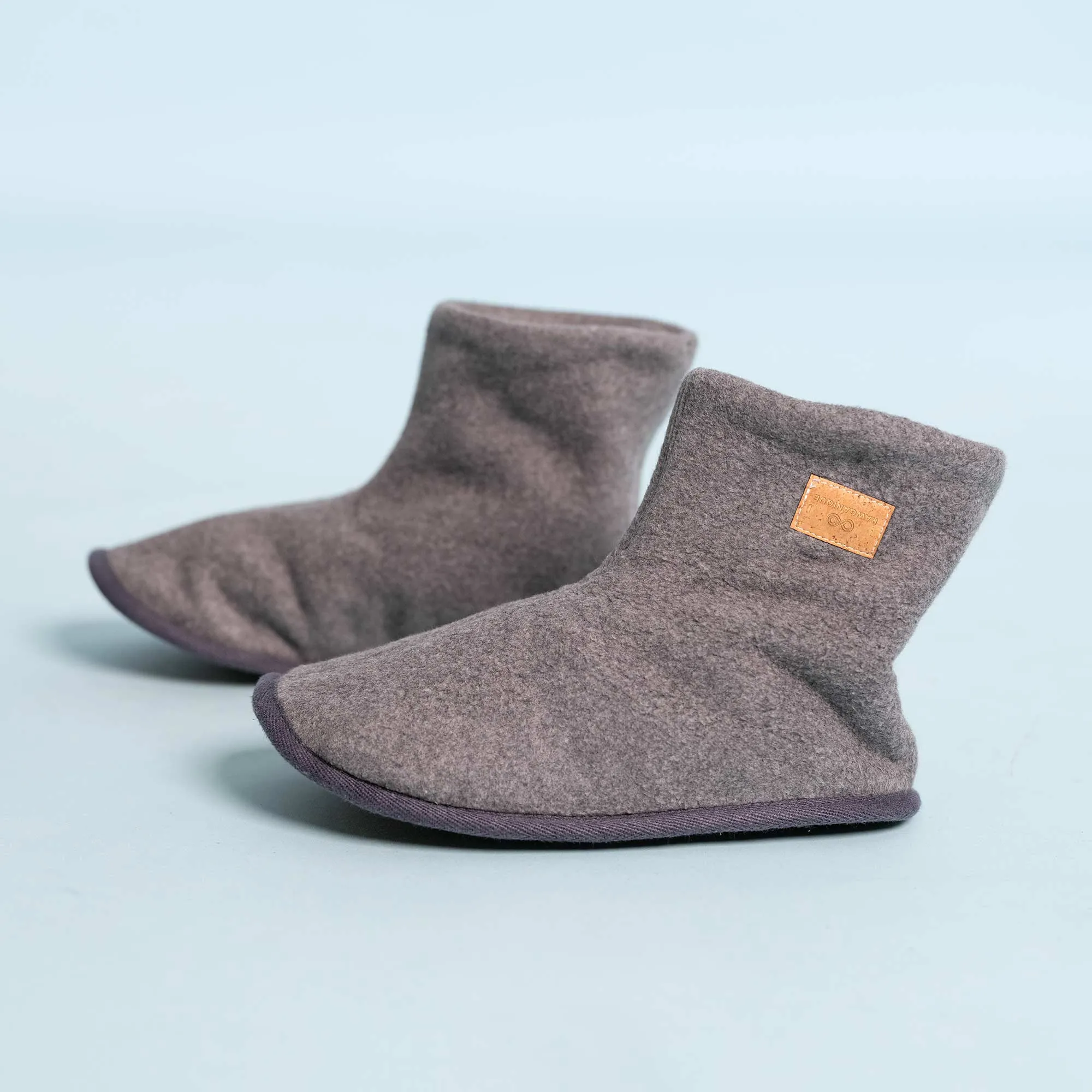 HANSEL 100% Organic Cotton Fleece House Boots (Elastic-Free, Plastic-Free)