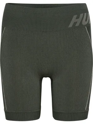 Hummel Women&#x27;s hmlTE Christel Seamless Shorts Climbing Ivy/Seagrass Melange | Buy Hummel Women&#x27;s hmlTE Christel Seamless Shorts Climbing Ivy/Seagrass Melange here | Outnorth