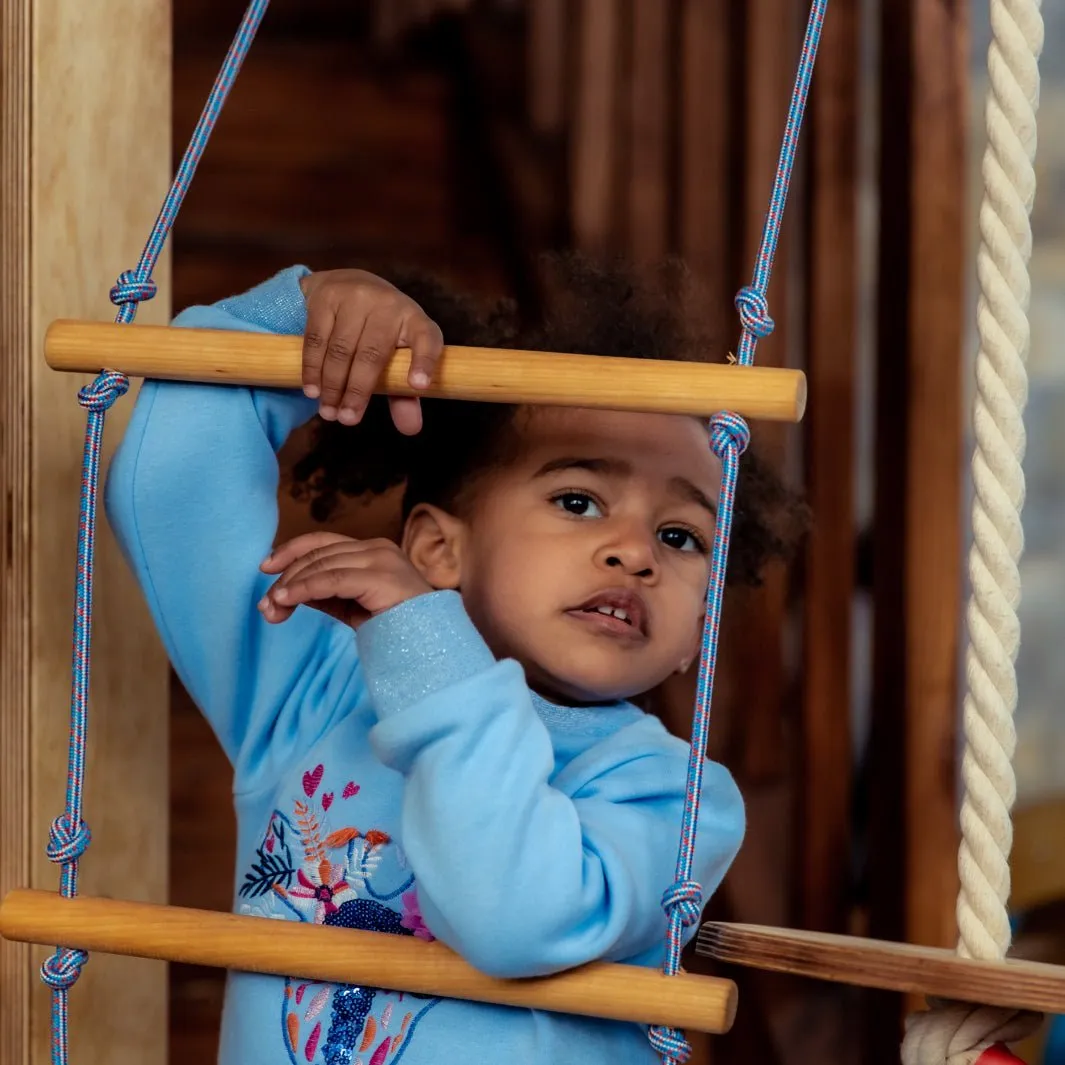 Indoor Wooden Playhouse - With Swings And Seesaw