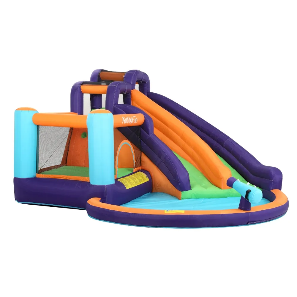 Inflatable Water Park with Dual Slide & Trampoline - AirMyFun