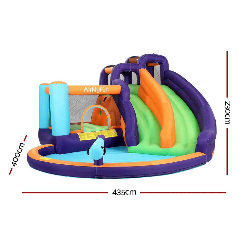 Inflatable Water Park with Dual Slide & Trampoline - AirMyFun