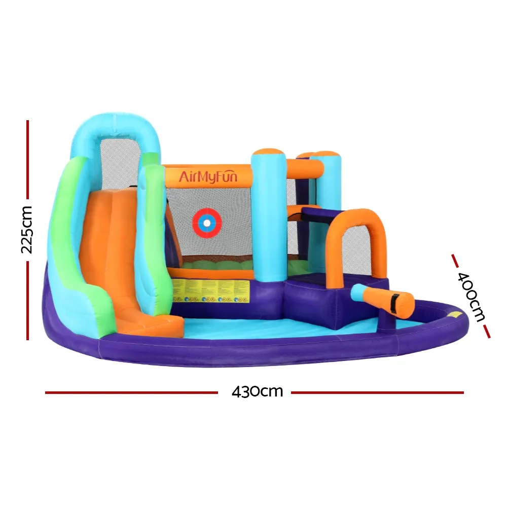 Inflatable Water Slide Park with Cannon & Trampoline - AirMyFun