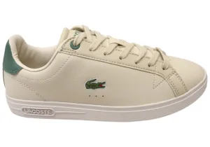 Lacoste Women Leather Lace Up Graduate Pro Heel Pop Sneakers