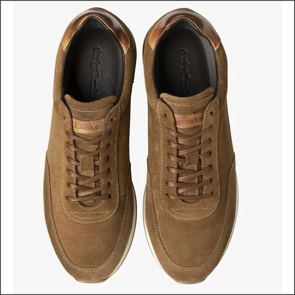 Loake Bannister Tan Suede Trainer--