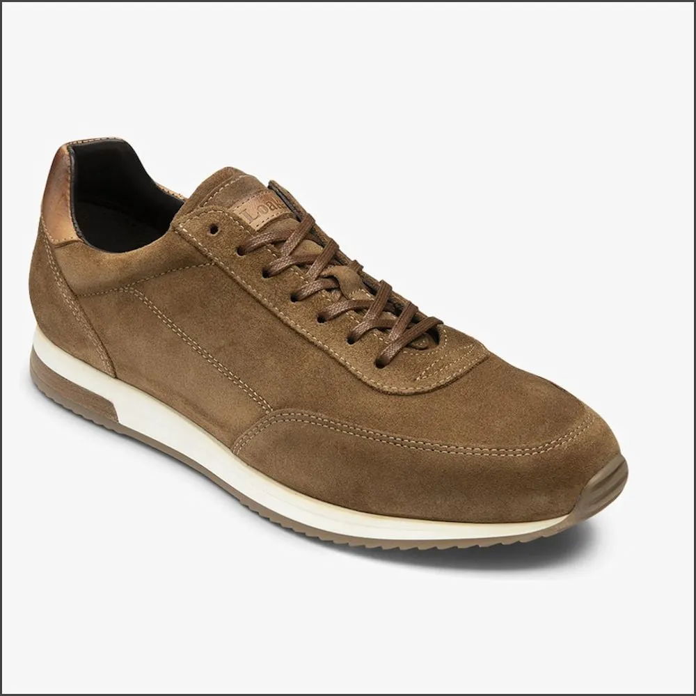 Loake Bannister Tan Suede Trainer--