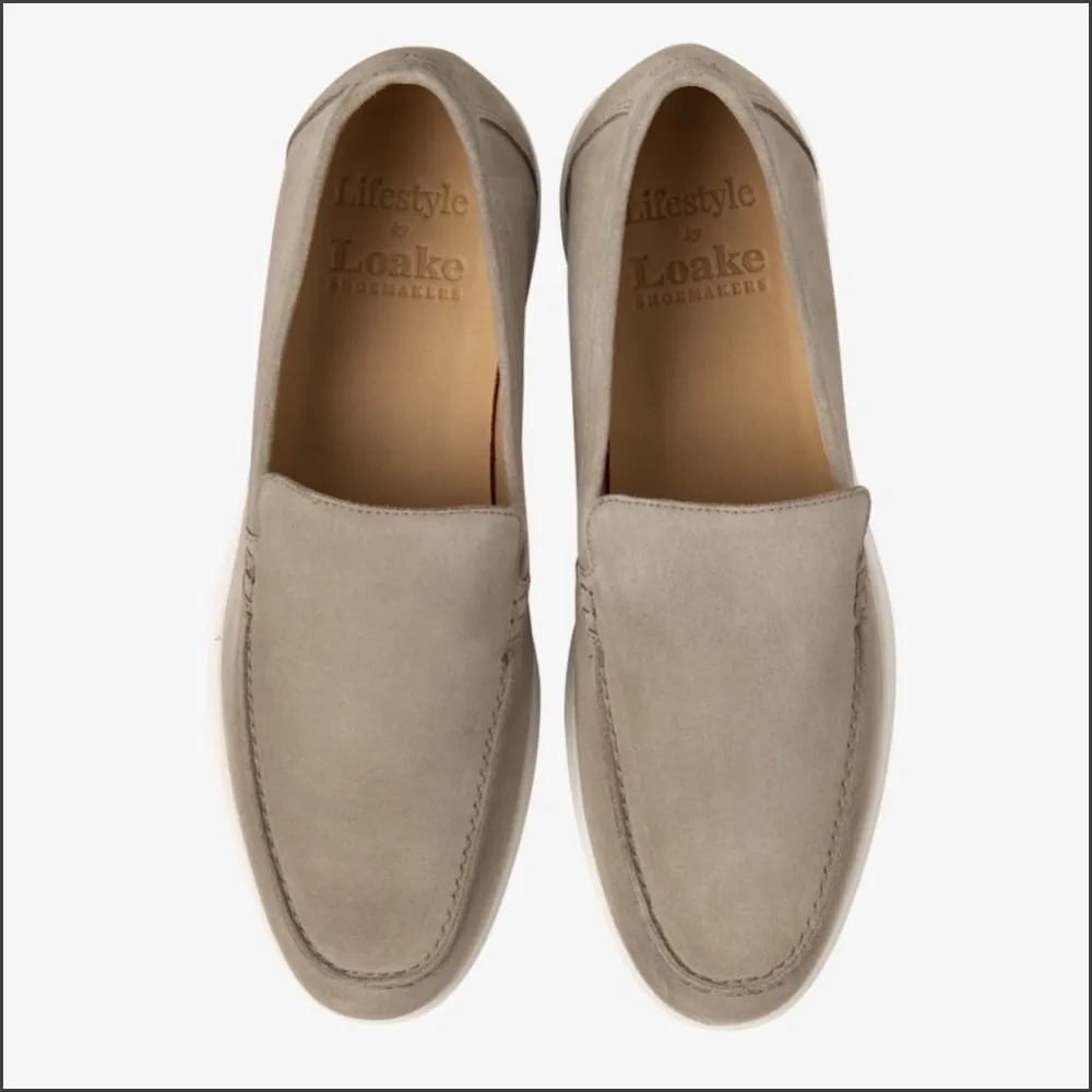 Loake Tuscany Stone Suede Loafer--