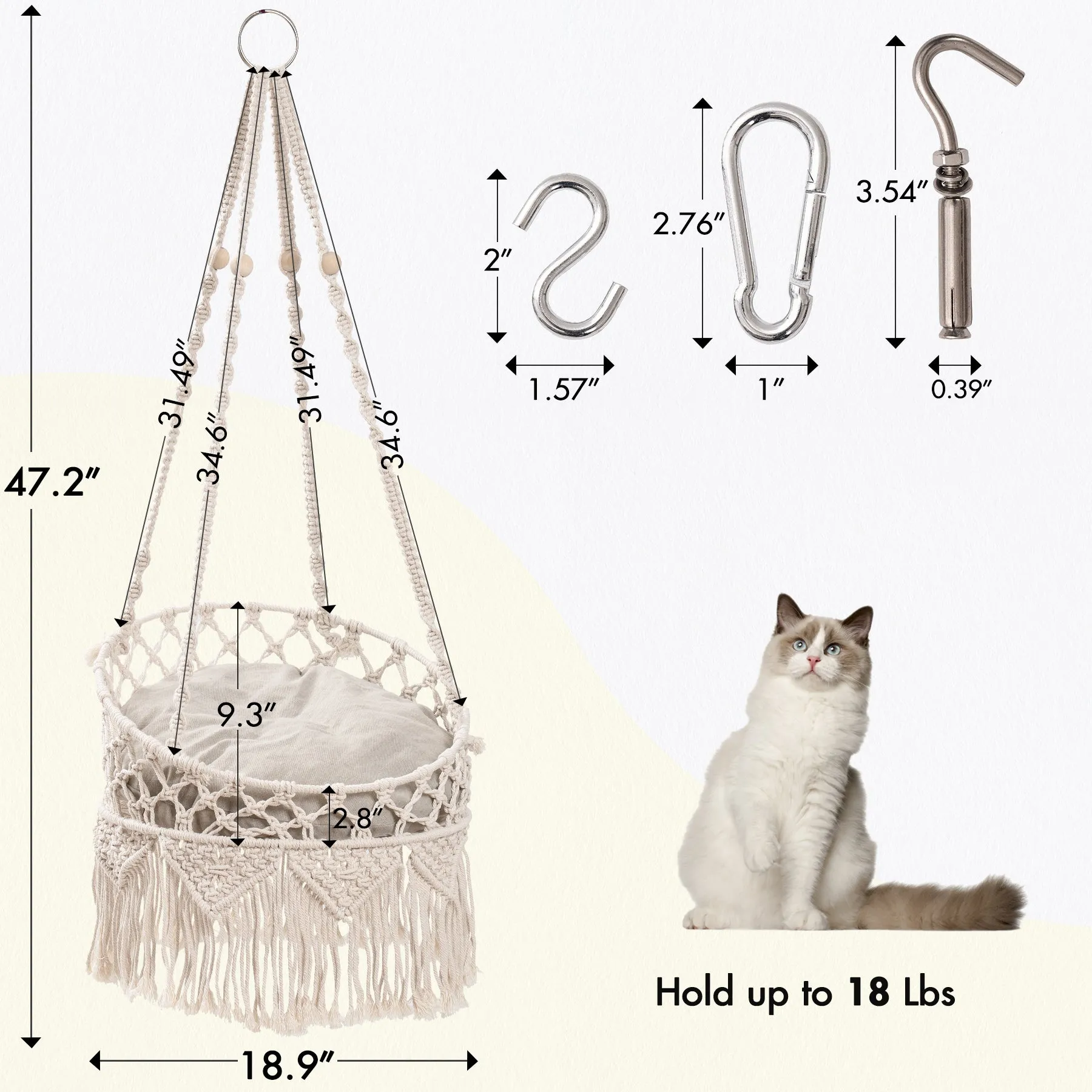 Macrame Cat Hammock