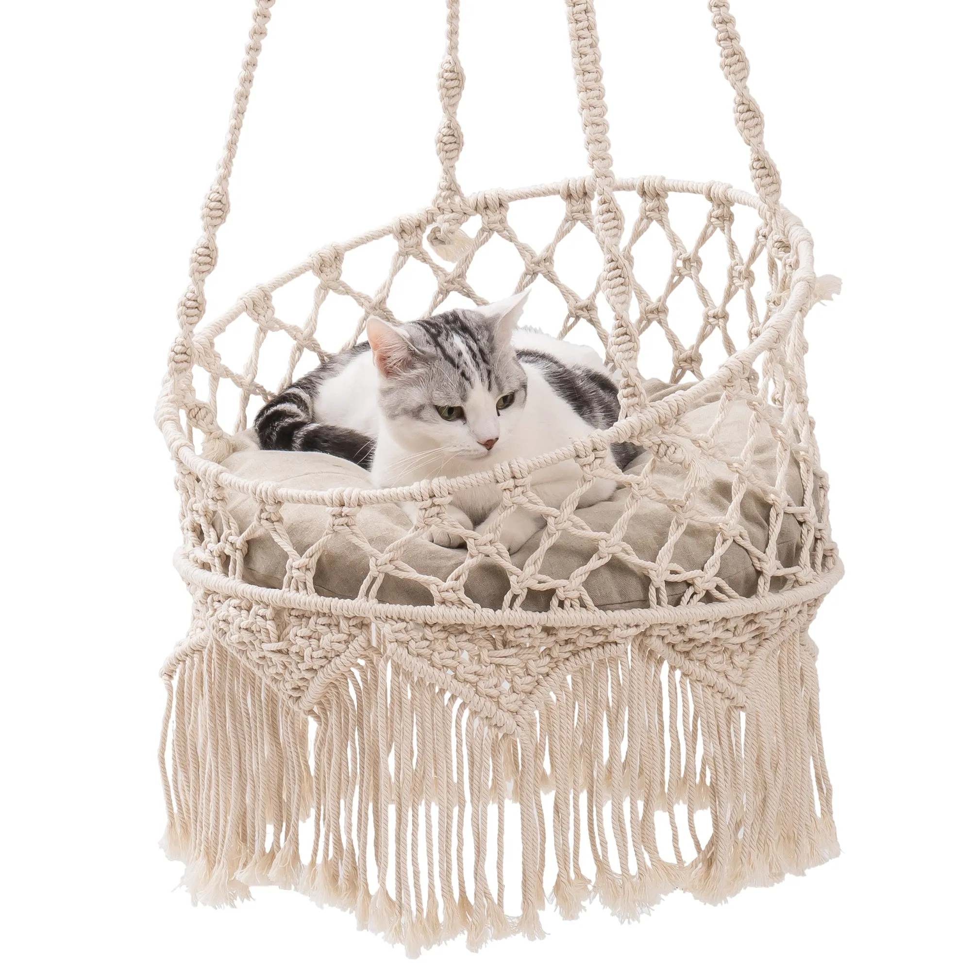 Macrame Cat Hammock