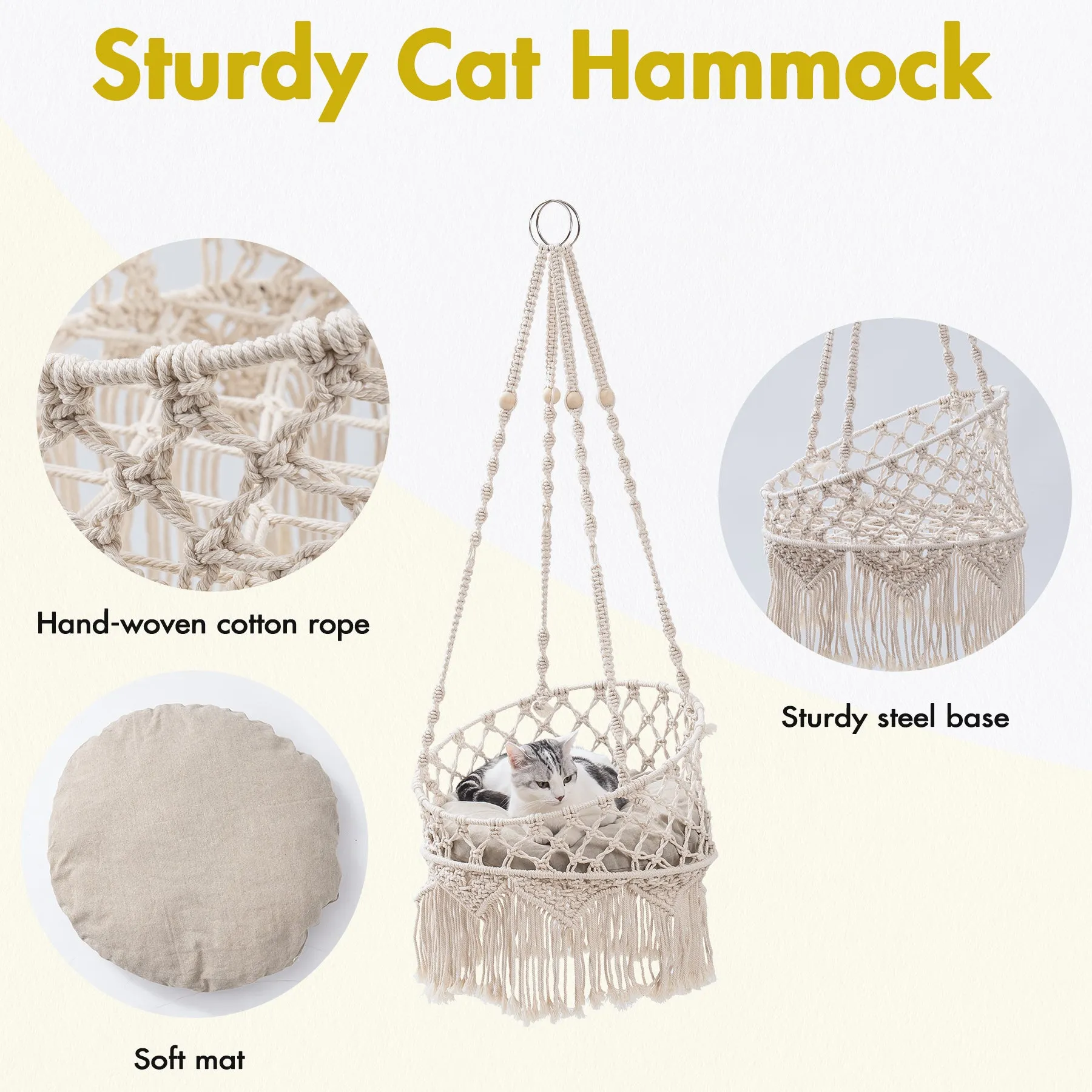 Macrame Cat Hammock