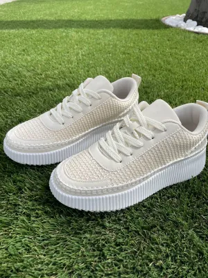 Natural Woven Sneakers