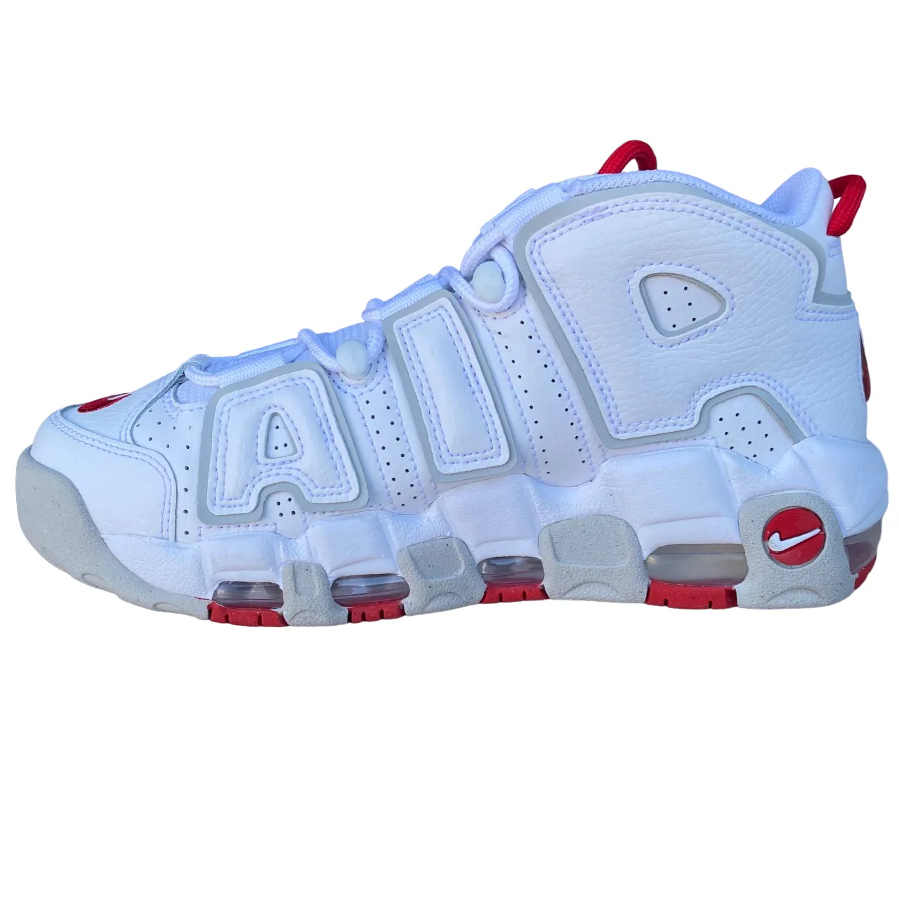 Nike scarpa sneakers Air More Uptempo '96 DX8965-100 bianco-rosso-grigio