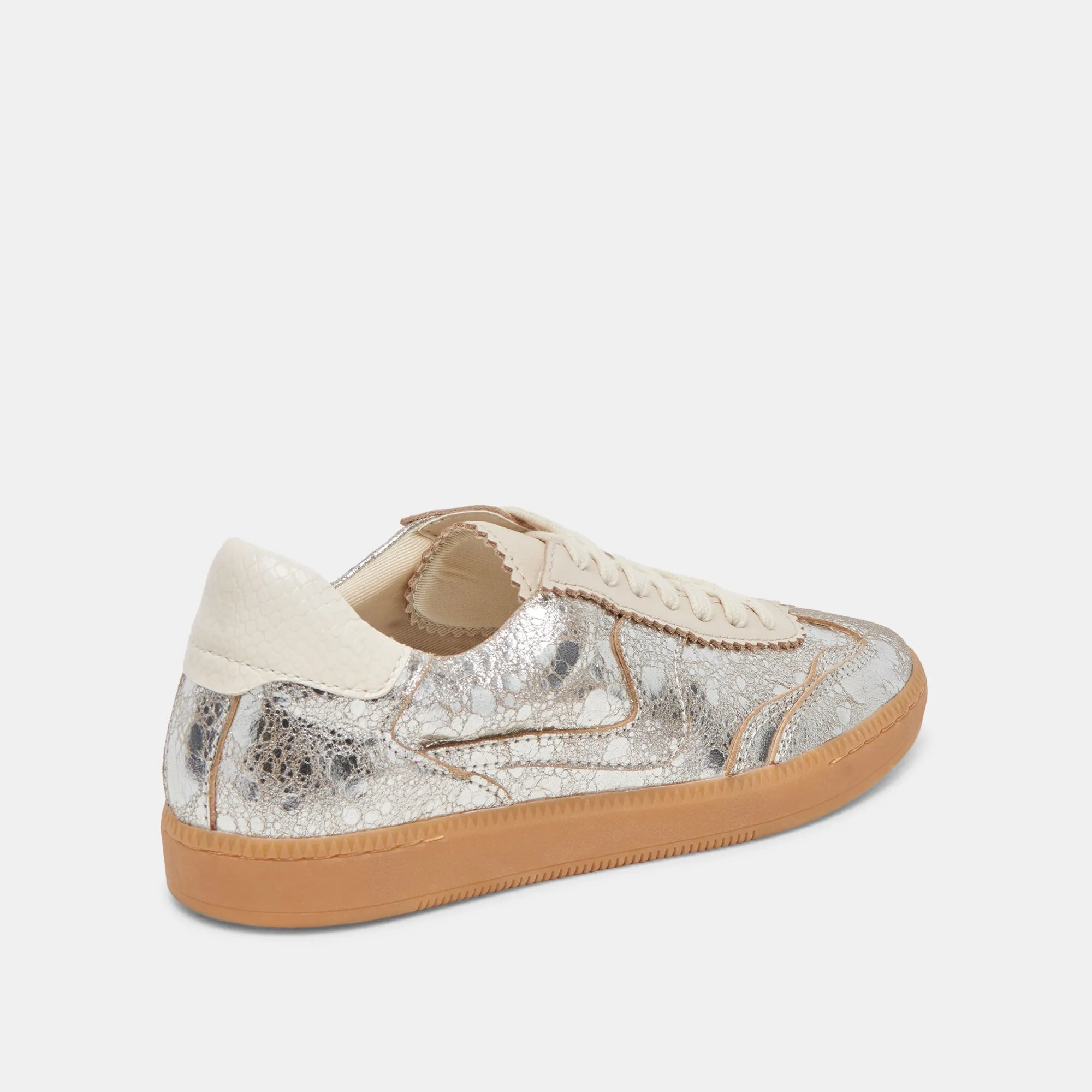 NOTICE SNEAKERS SILVER DISTRESSED LEATHER - re:vita