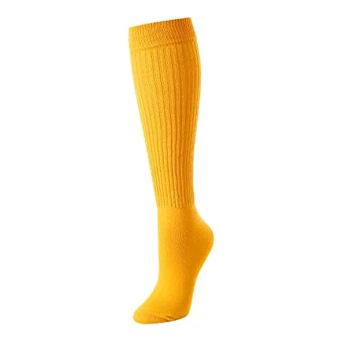 Novelty Mustard Slouch Socks For Women, Mustard Scrunch Socks For Girls, Cotton Long Tall Tube Socks, Fashion Vintage 80s Gifts, 90s Gifts, Women's Mustard Socks