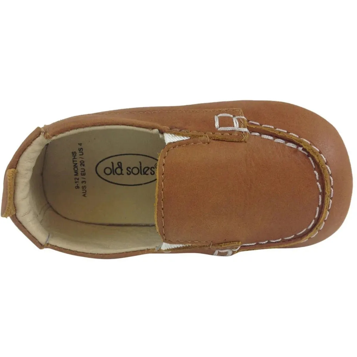 Old Soles Australia Baby Boys Luxury Tan Leather Boat Shoes