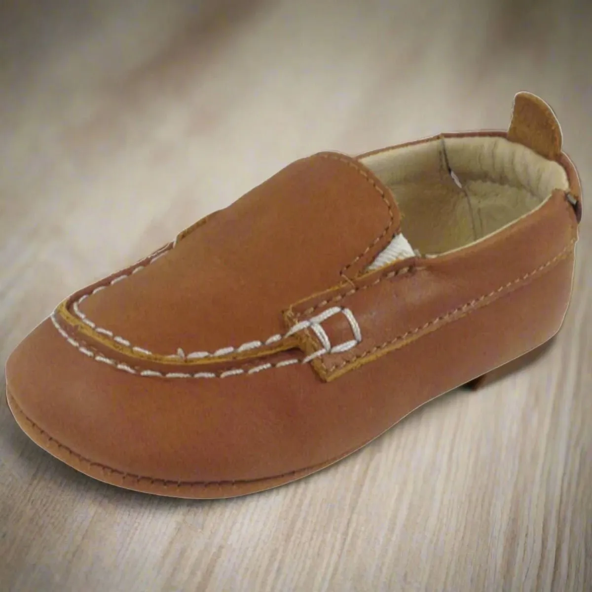 Old Soles Australia Baby Boys Luxury Tan Leather Boat Shoes