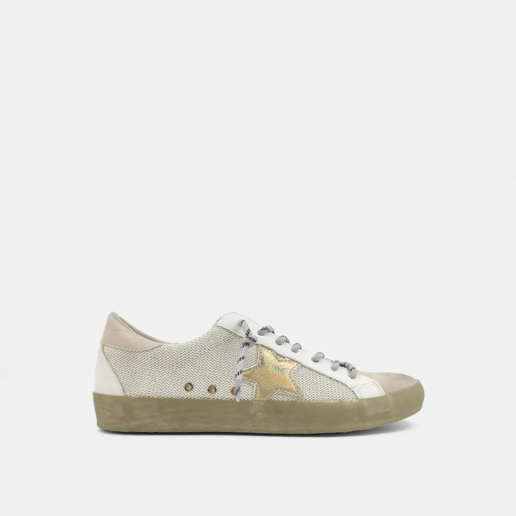 Paula  Gold Mesh Sneakers