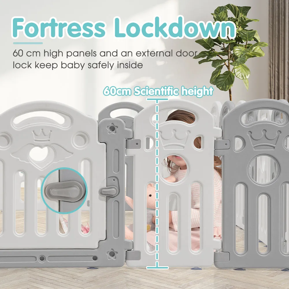 Playpals Kids Playpen Baby Safety Gate Toddler Fence Child Play Game 22 Panels