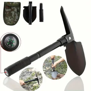 Portable 4in1 Folding Shovel Ideal for Outdoor Adventures