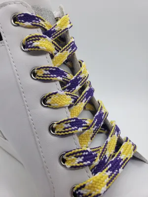 Premium Sport Laces - Gold, Purple and White