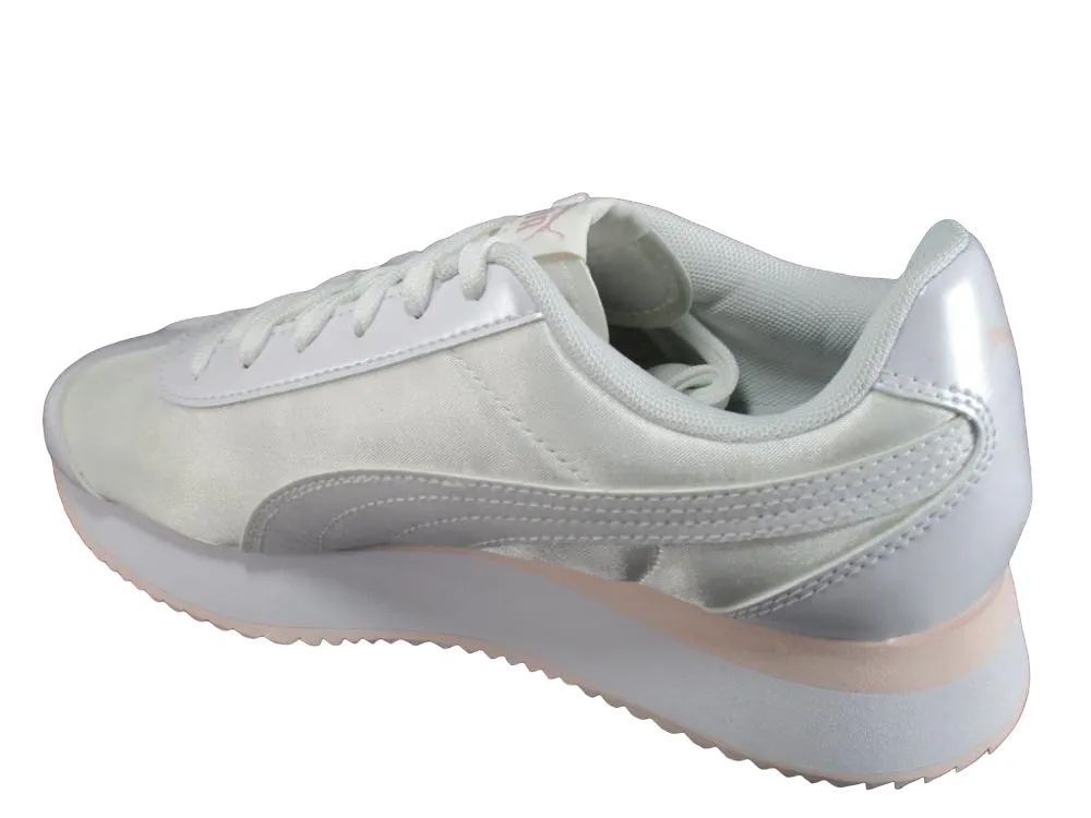 Puma scarpa sneakers da donna Turino Stacked Glitter 371944 02 bianco