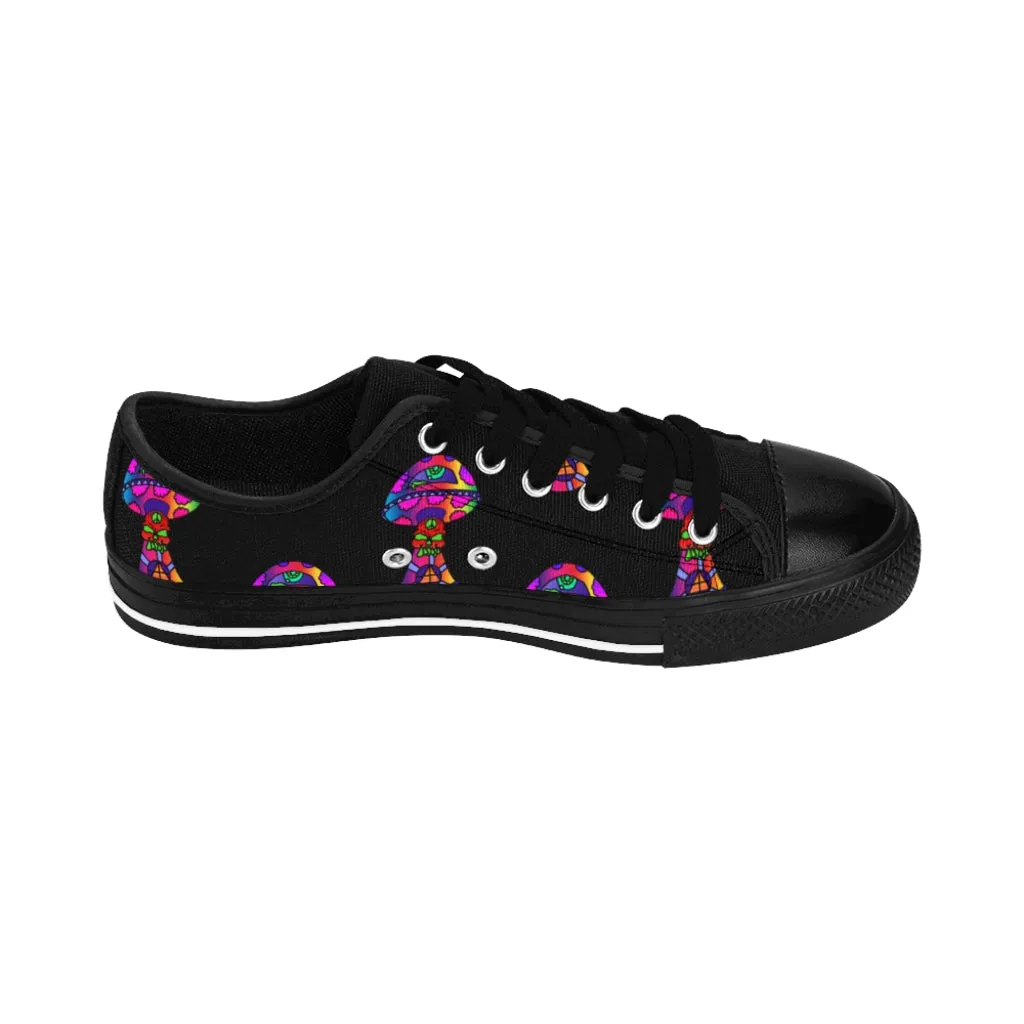 Rainbow Skull Shroom Women's Sneakers