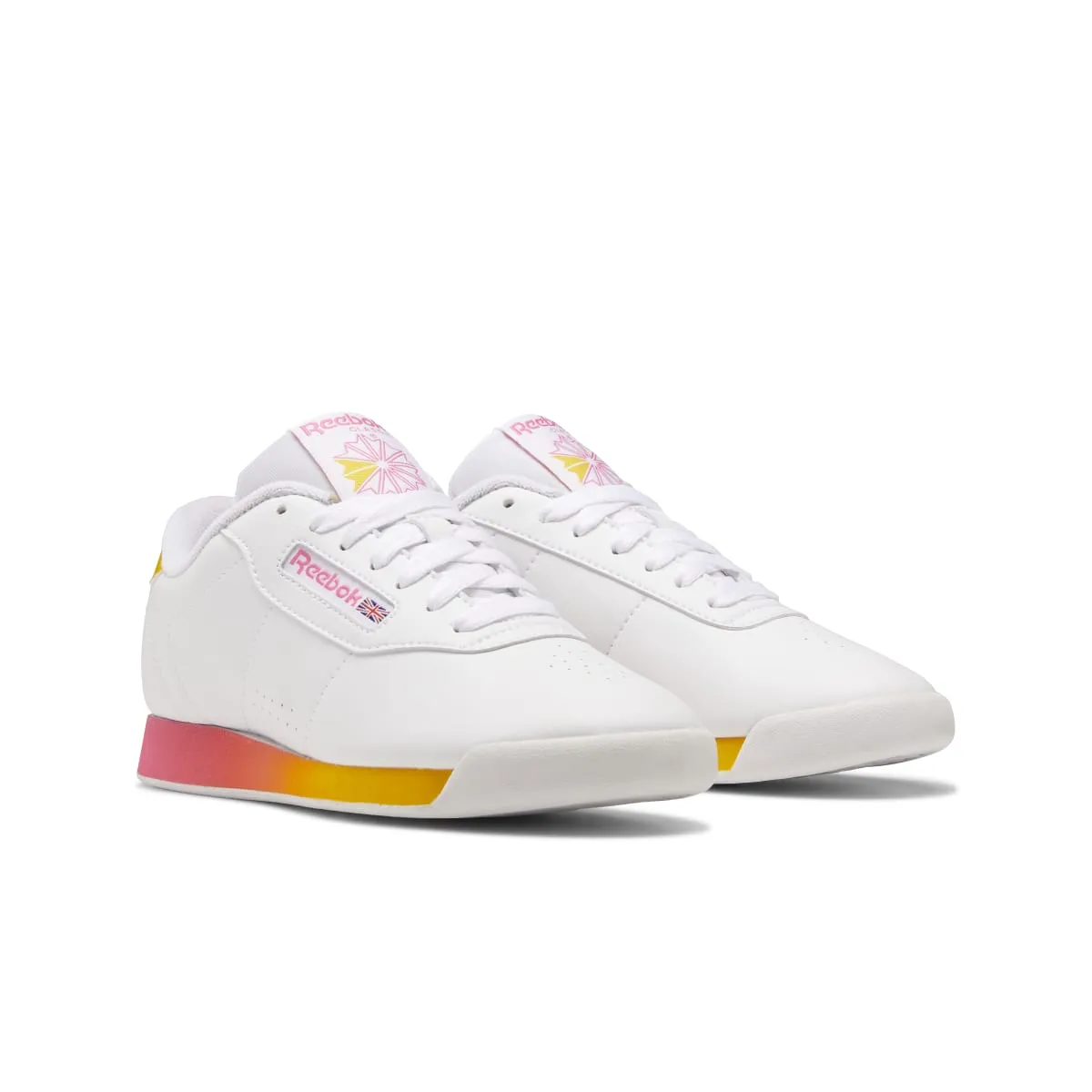 REEBOK HP7571 PRINCESS WMN'S (Medium) White/Pink/Yellow Synthetic Lifestyle Shoes