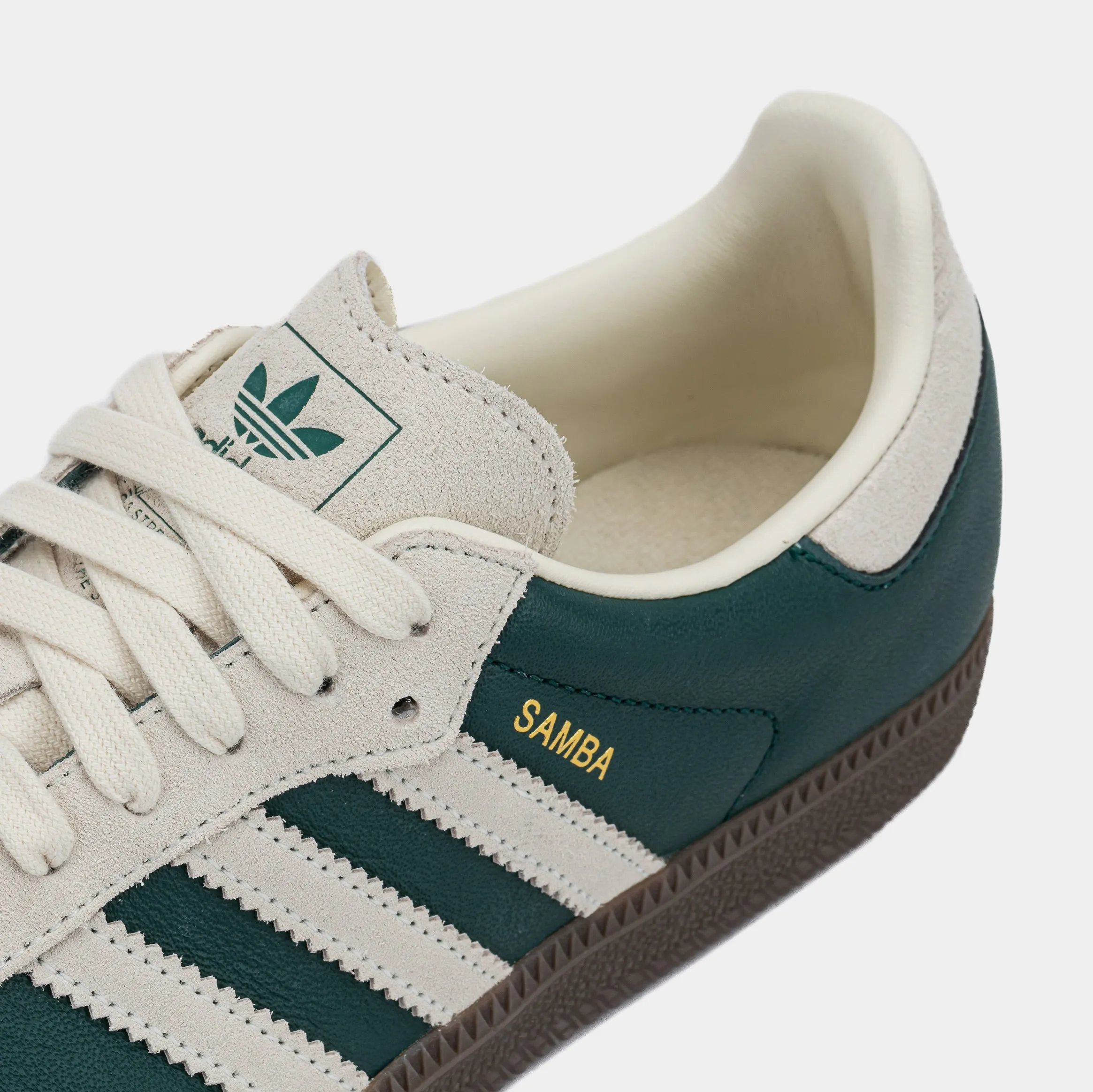 Samba OG Grade School Lifestyle Shoes (Dark Green/Beige)