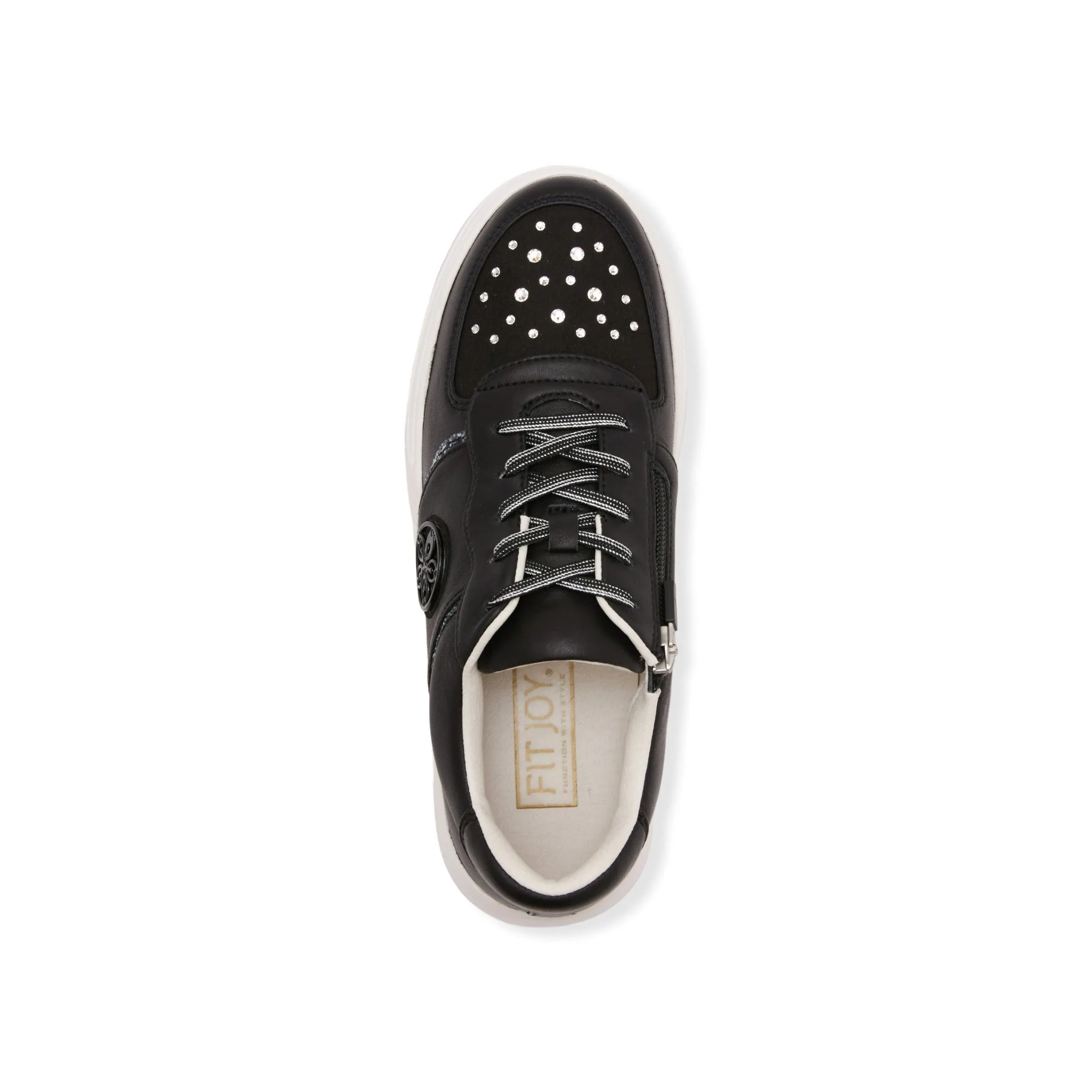 Sheepskin leather sneaker with Swarovski crystal glass  #FJ094