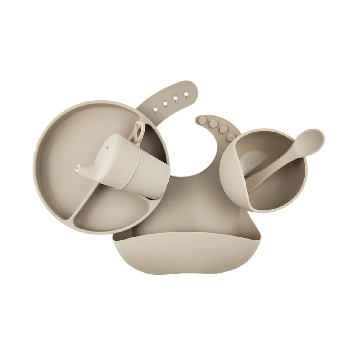 Silicone Baby Feeding Set — Sand Dune