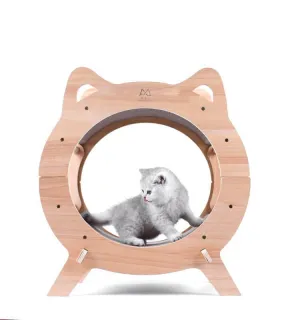 Solid Wood Cute Cat Head Shaped Scratcher