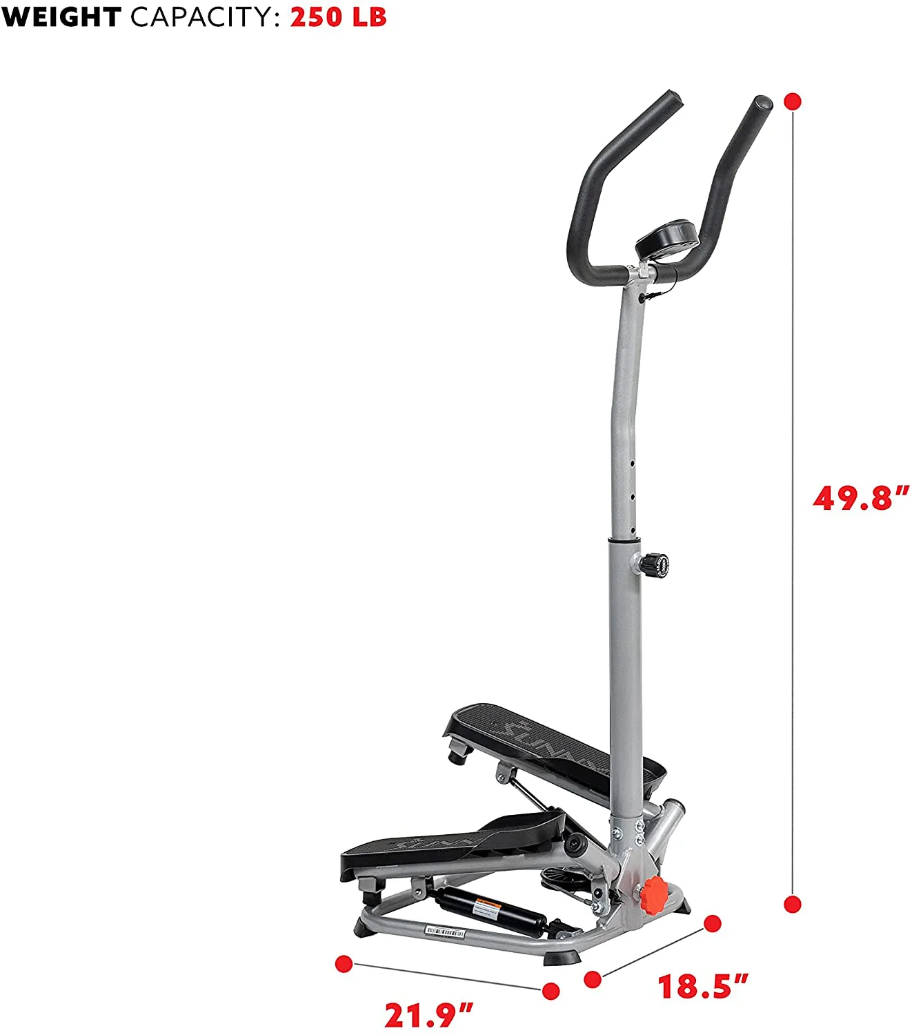 Sunny Health & Fitness Stair Stepper Machine with Handlebar