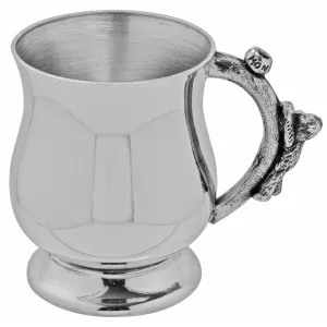 Teddy Bear Honey Pot Handle Pewter Christening Childs Cup