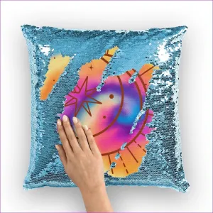 Tie-Dye Moon Sequin Pillow