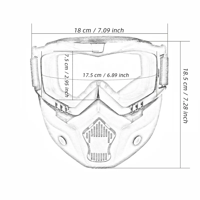 Windproof Motorcycle Snowboard Helmet Goggles