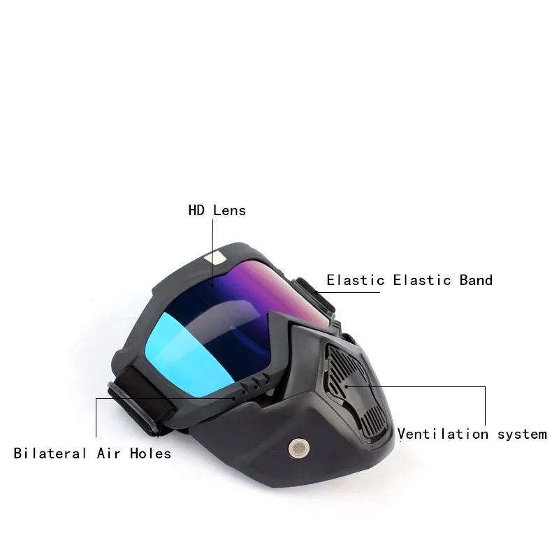 Windproof Motorcycle Snowboard Helmet Goggles