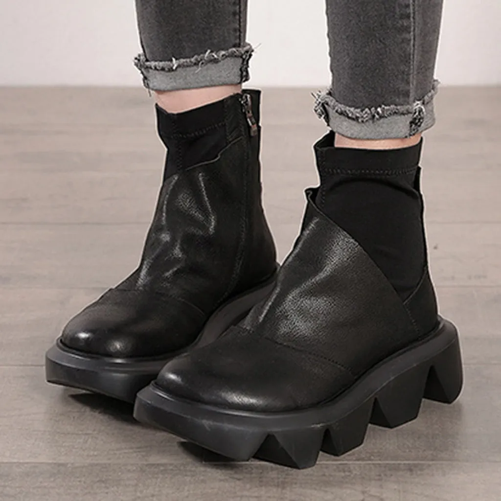 Winter Leather Thick Short Boots | Gift Shoes