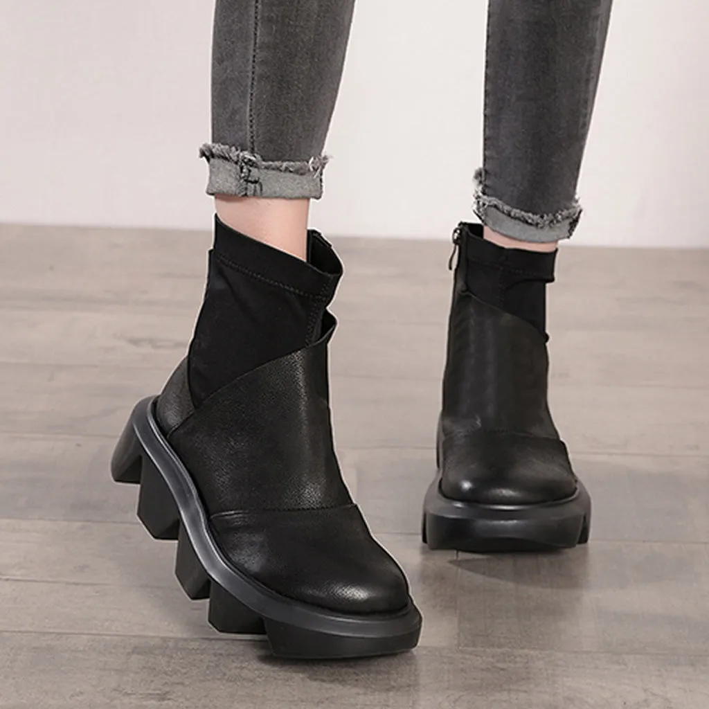 Winter Leather Thick Short Boots | Gift Shoes