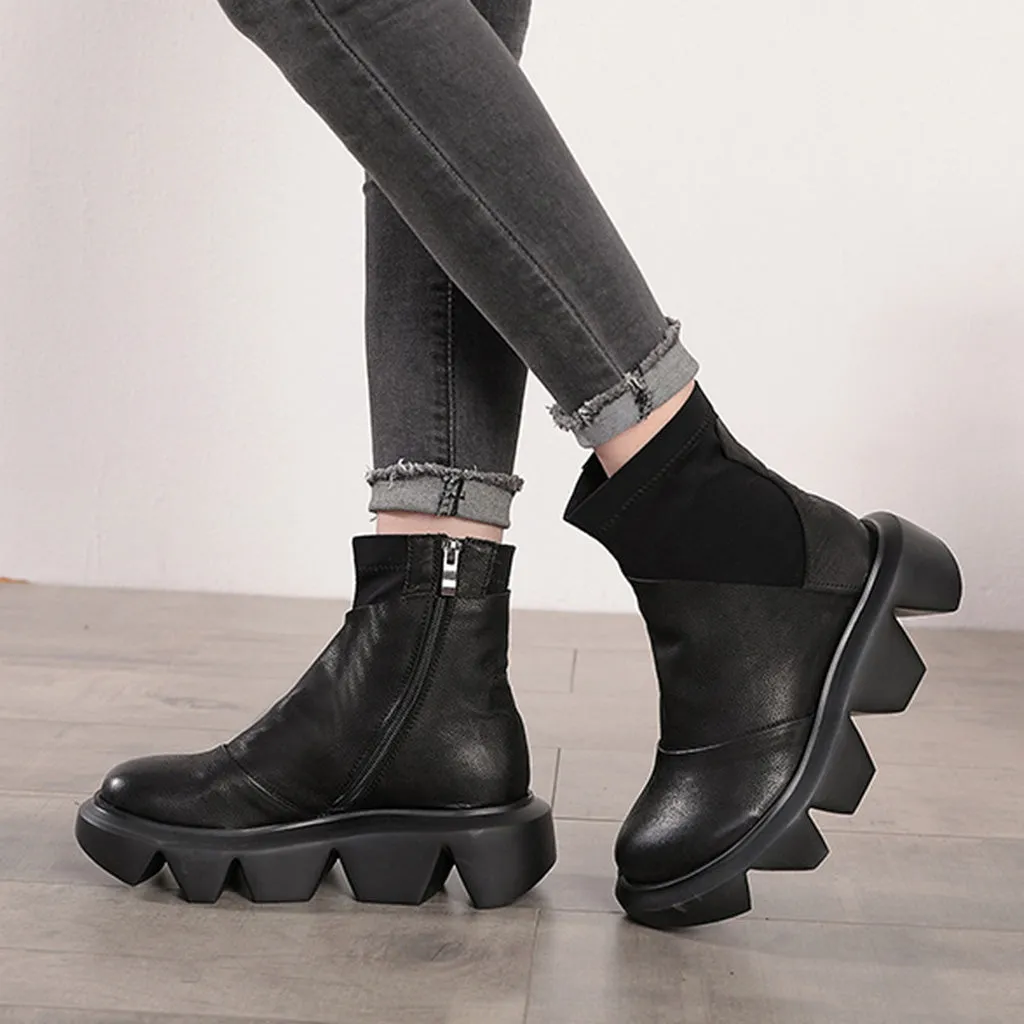 Winter Leather Thick Short Boots | Gift Shoes