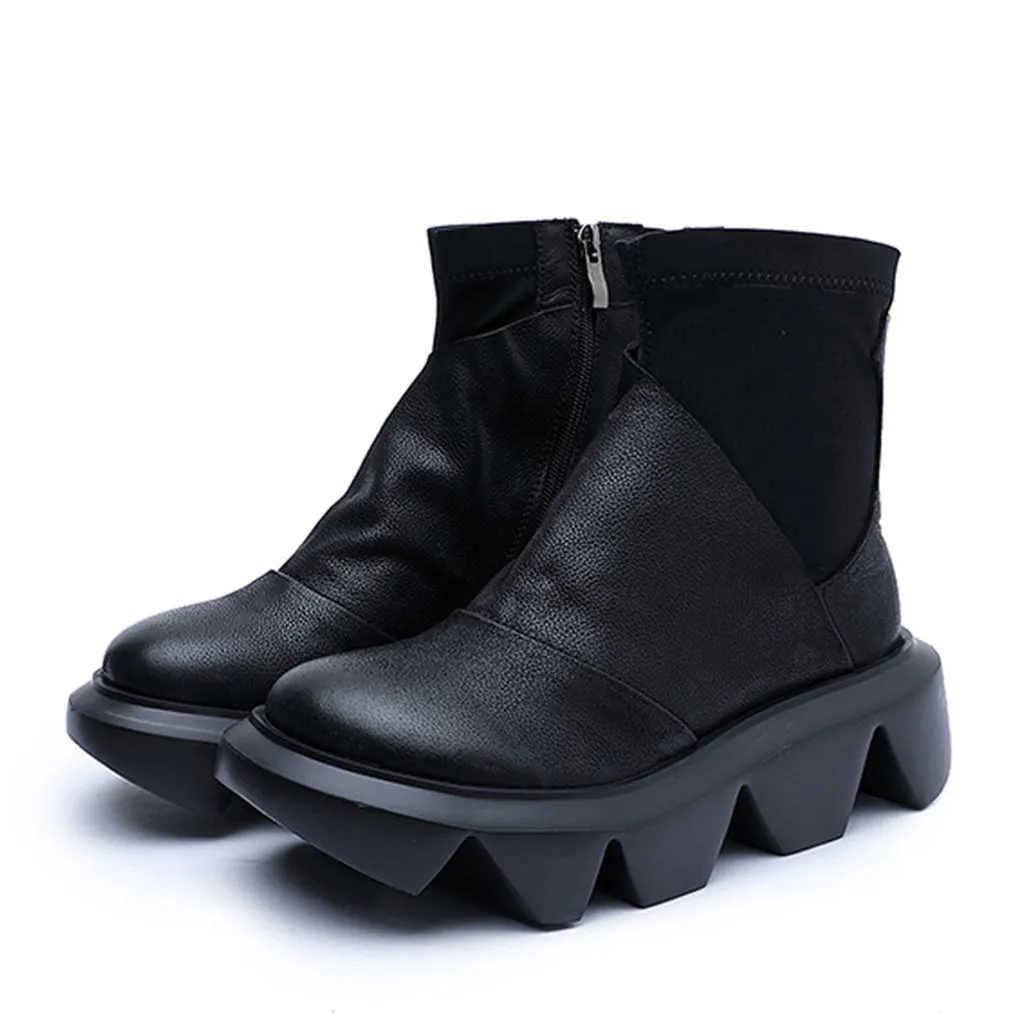 Winter Leather Thick Short Boots | Gift Shoes