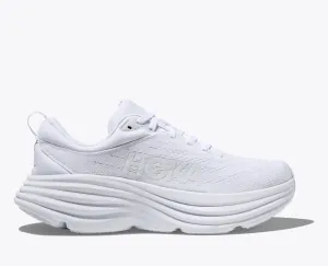 Women's HOKA Bondi 8 Running Shoe in White / White