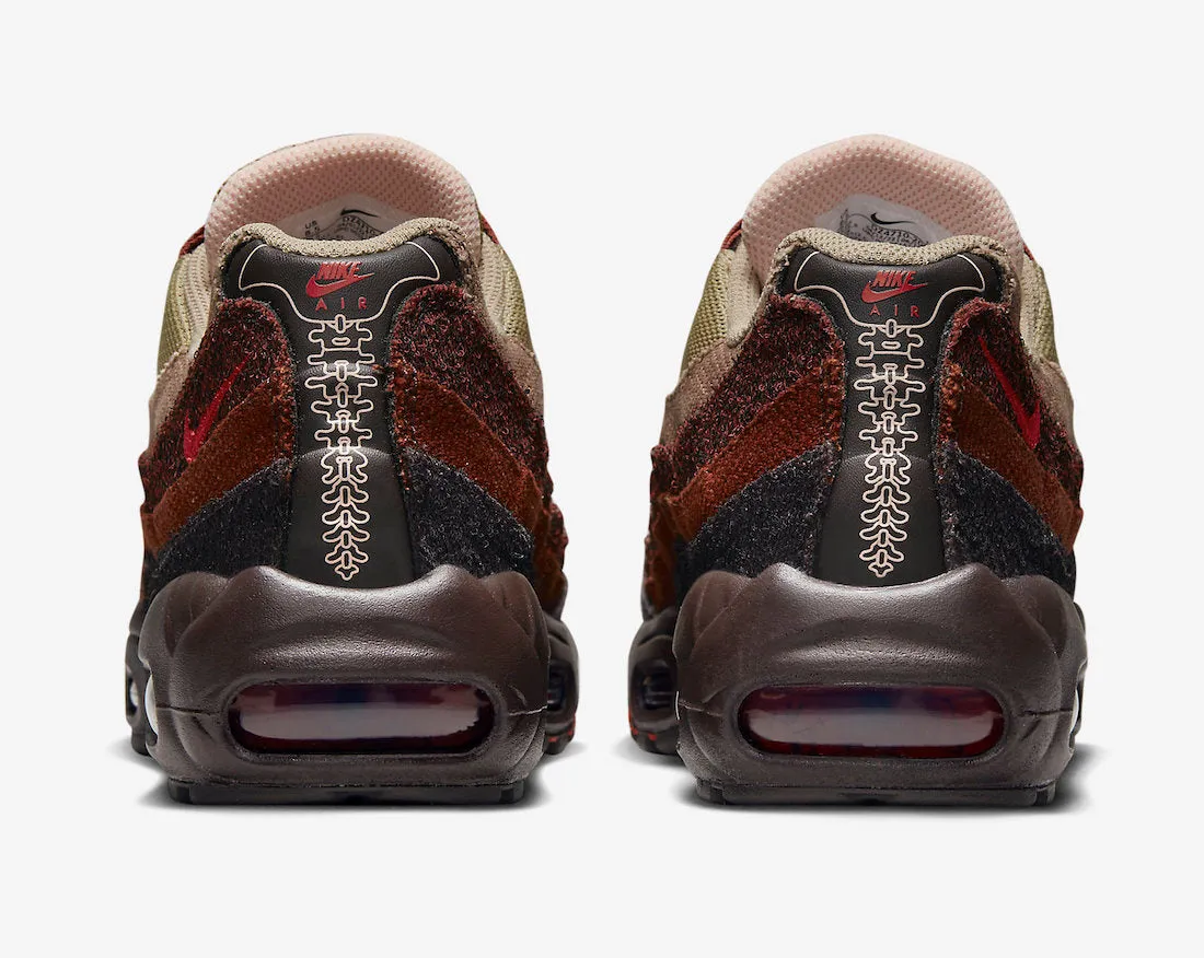 WOMEN'S NIKE AIR MAX 95 BROWN BASALT/UNIVERSITY RED-OXEN BROWN DZ4710-200