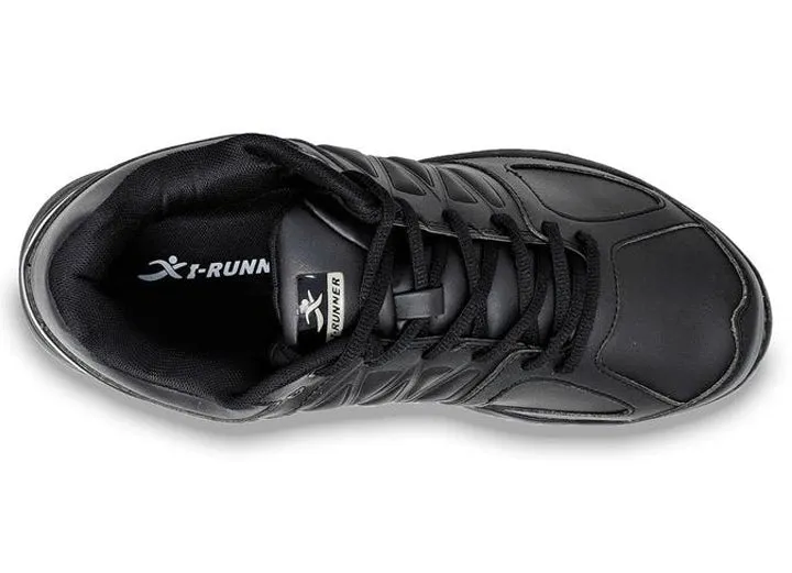 Womens Wide Fit I-Runner Pro Leather Trainers