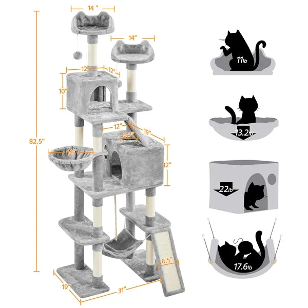 Yaheetech 82.5in Large Cat Tree