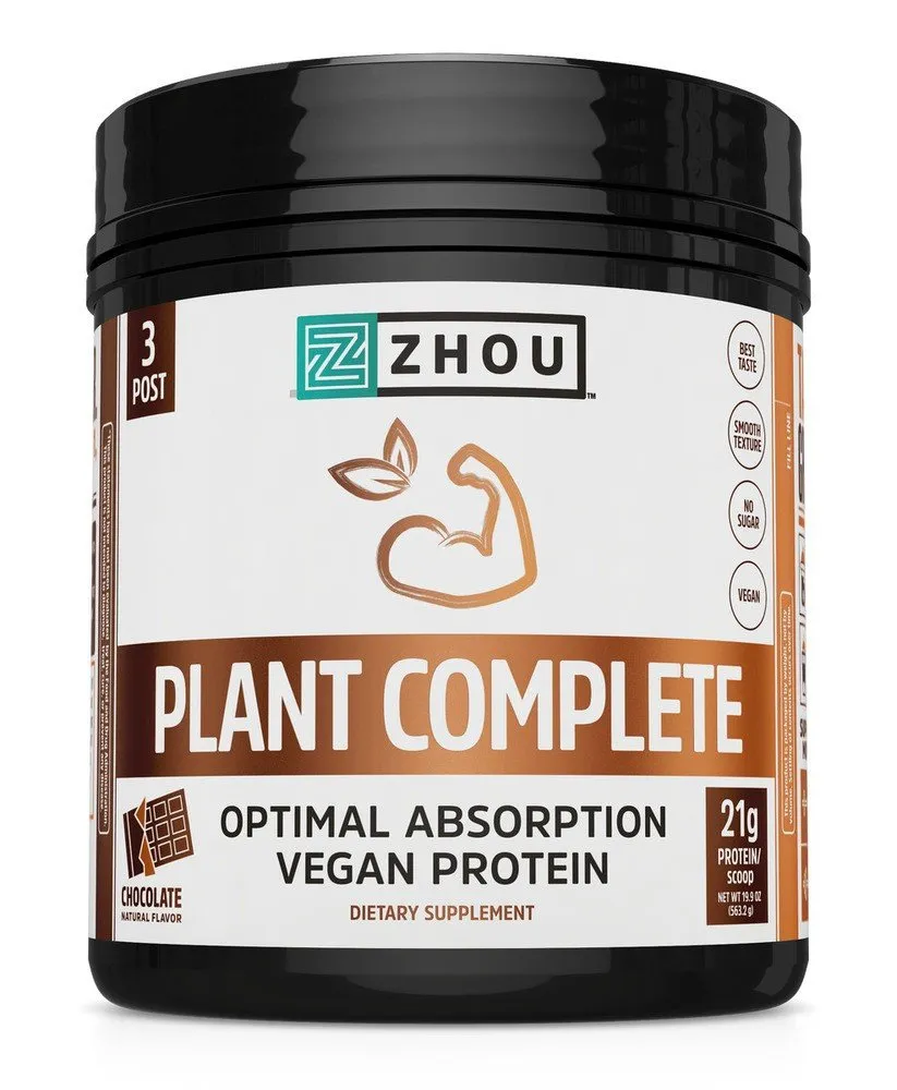 Zhou Nutrition Plant Complete Chocolate 563.2g Powder